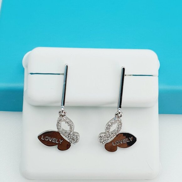 925 Sterling Silver CZ Beautiful Lovely Earrings for Women  \